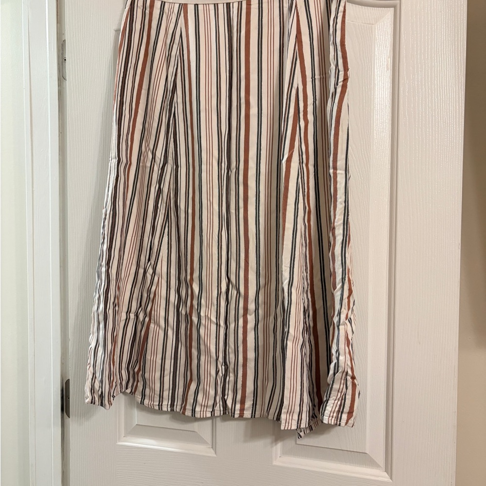 LOFT A-Line Skirt with Stripes